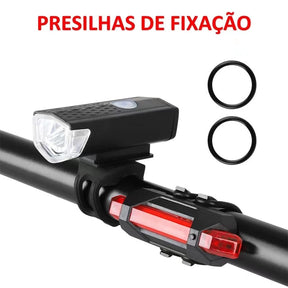 Kit Lanterna E Farol Bicicleta Bike