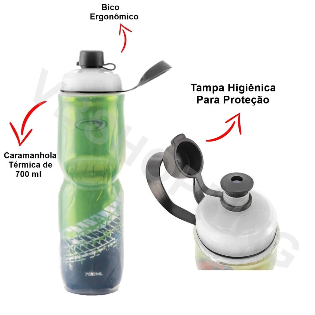 Garrafinha Termica 700ml +Suporte